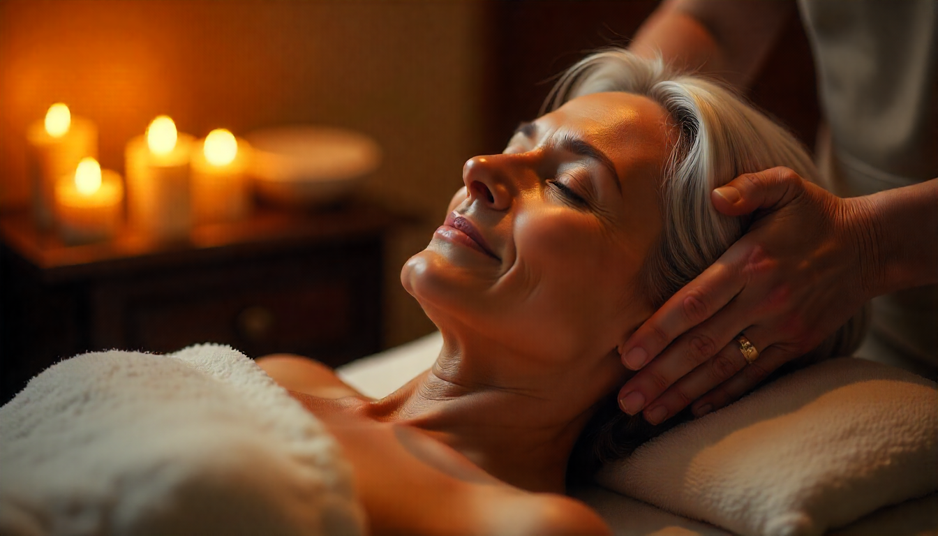 Mulher recebendo massagem comMassageador Elétrico para Drenagem